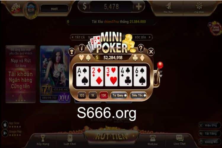 chơi mini poker ngay